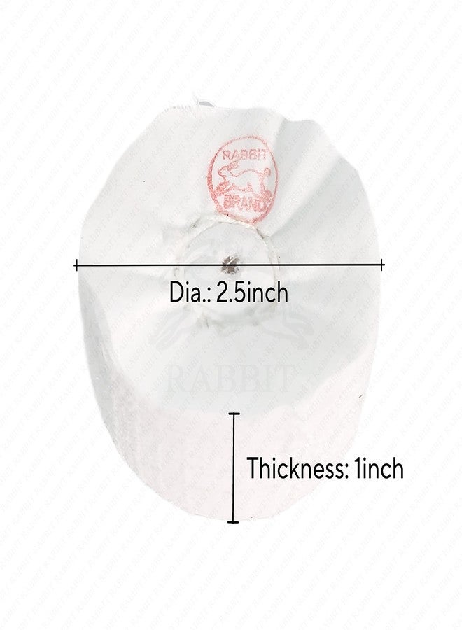 RABBIT® Cotton Polishing 2.5Inch Cloth Buffing Wheel 6pieces for Jewelry, Wood, Metal Polishing Abrasive Wheel 4mm Hole - Image 4